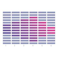 Modern data visualization with colorful gradient bars representing data insights vector