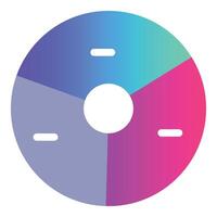 Colorful pie chart representing market share and business analysis vector