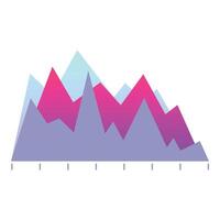 Colorful abstract mountain chart showing business data vector