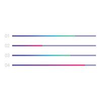 Minimalist chart showing progress with gradient bars vector