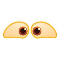 Cartoon character making a funny face with its eyes vector