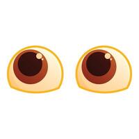 Cartoon eyes staring with wide open pupils vector
