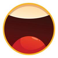 Round emoji showing tongue screaming with fear vector