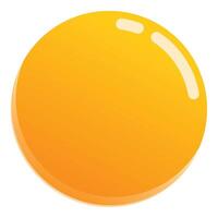 Glossy orange circle button element is shining on white background vector