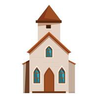 Quaint little church standing in a rural setting vector