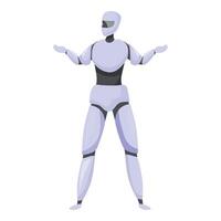 Modern robot showing futuristic possibilities with open arms vector
