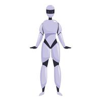 Modern robot standing with outstretched arms vector
