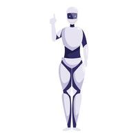 Humanoid robot pointing up with its finger vector