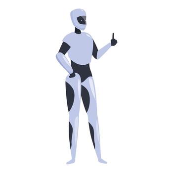 Modern robot showing middle finger gesture vector