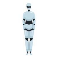 Modern robot standing with limbs equipped with servo motors vector