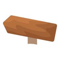 Wooden road sign pointing right with blank space for text vector