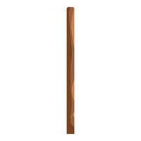 Wooden log standing up on white background vector