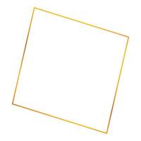 Golden tilted square frame on white background vector