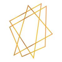 Golden intertwined squares forming an elegant design vector