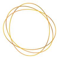 Golden intertwined rings creating elegant abstract frame vector