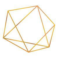 Golden geometric shape representing luxury and elegance vector