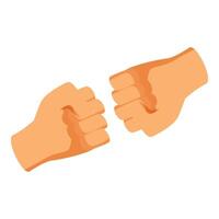 Two hands doing fist bump gesture vector