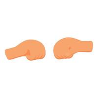Two fists ready for fist bump greeting gesture vector