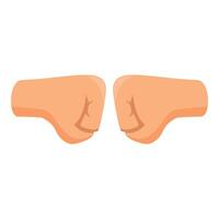 Two fists facing each other ready to fight vector