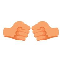 Two hands showing fist bump gesture vector