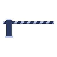 Automatic barrier gate closing down limiting access to private property vector