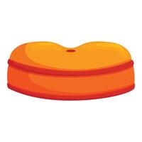 Round inflatable pool float with hole in center for sunbathing vector