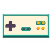 Retro game controller showing buttons for gaming vector