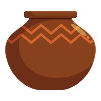 Clay pot showing traditional pottery making technique vector
