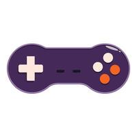 Purple game controller illustrating gaming concept vector