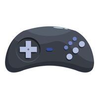Black gamepad with buttons for playing video games vector
