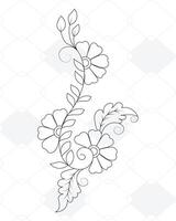 A floral design is shown in this drawing vector