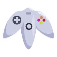 Gray gamepad with buttons for playing video games vector