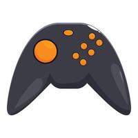Black and orange game controller for playing video games vector