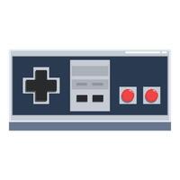 Retro gamepad controller featuring directional pad and action buttons vector