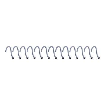 Metal spiral binder binding element for notebook or calendar vector