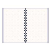 Open spiral notebook with blank dotted pages vector