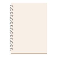 Blank spiral notepad with white paper is open vector