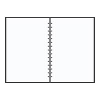 Blank spiral notebook showing concept of new beginning vector