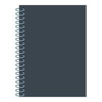Closed spiral notebook showing blank cover page vector