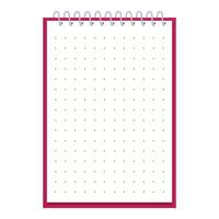 Blank realistic spiral notepad with squared paper is being opened vector