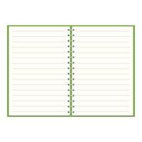 Open spiral notebook showing blank white pages vector