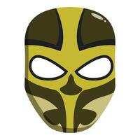 Yellow and black superhero mask giving a serious look vector