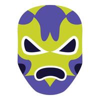 Lucha libre mask illustration depicting an angry wrestler face vector