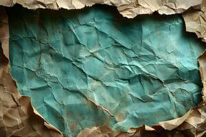 Abstract Background with Torn and Crumpled Blue Paper Texture for Design Poster or Print photo