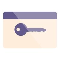 Key representing online security and password protection vector