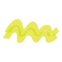 Abstract yellow shape flowing on white background vector