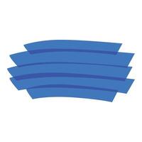Blue transparent overlapping shapes creating wavy design vector