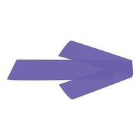 Purple transparent overlapping arrow pointing right vector