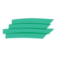 Abstract turquoise stripes forming a layered shape vector