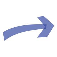 Blue transparent arrow pointing right showing direction vector